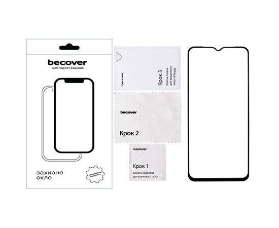 Стекло защитное BeCover Blackview A52 Pro Black (712128), изображение 4 Стекло защитное BeCover Blackview A52 Pro Black (712128), изображение 4