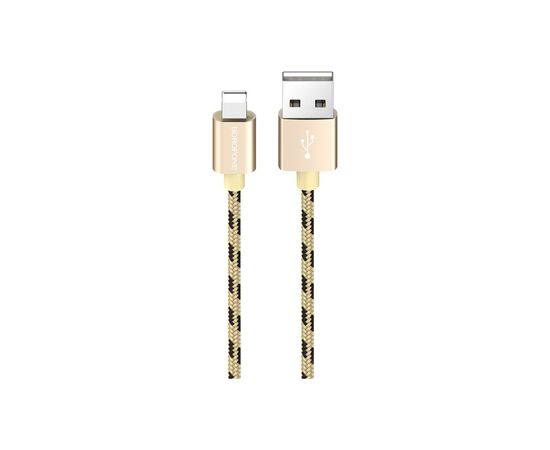 Дата кабель USB 2.0 AM to Lightning 1.0m 2.4A Gold BOROFONE (BX24LG), изображение 2 Дата кабель USB 2.0 AM to Lightning 1.0m 2.4A Gold BOROFONE (BX24LG), изображение 2