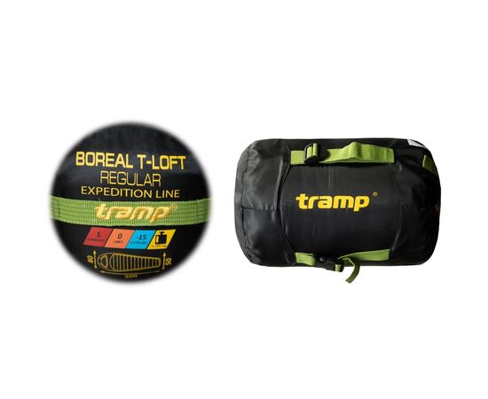 Спальний мішок Tramp Boreal Long кокон правий green/grey (UTRS-095L-R), зображення 12