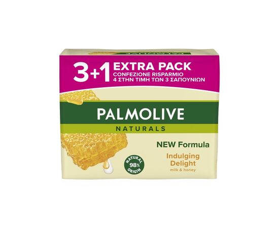 Тверде мило Palmolive Naturals Молочко і мед 4 х 90 г (8718951597648)