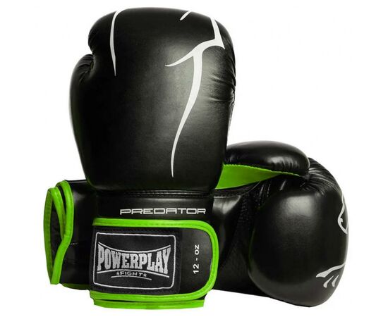 Боксерські рукавички PowerPlay 3018 14oz Black/Green (PP_3018_14oz_Black/Green)