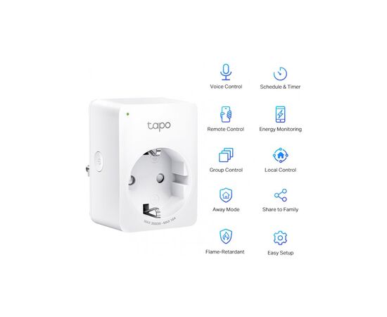 Умная розетка TP-Link Tapo P110, изображение 2 Умная розетка TP-Link Tapo P110, изображение 2