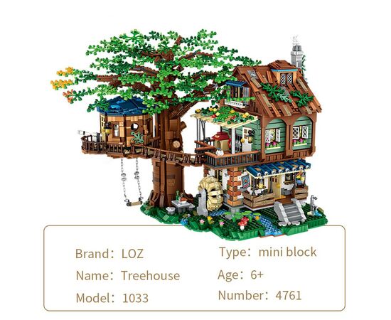 Конструктор LOZ mini Дом на дереве (1033), изображение 2 Конструктор LOZ mini Дом на дереве (1033), изображение 2