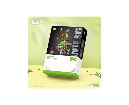 Конструктор LOZ mini Дом с ветряной мельницей (1050)