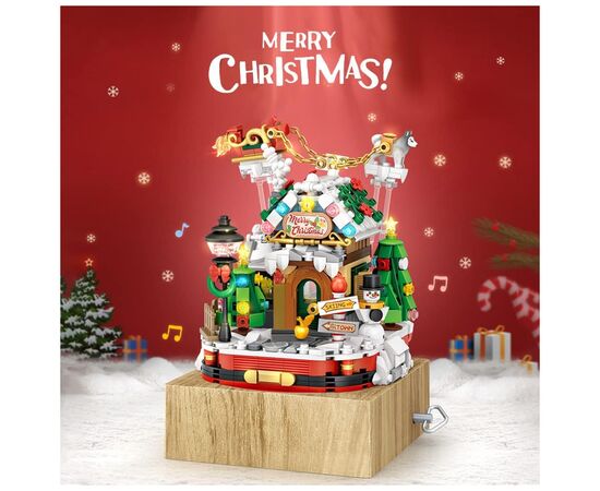 Конструктор LOZ mini Рождественский домик - Музыкальная шкатулка без фигурок (1238), изображение 4 Конструктор LOZ mini Рождественский домик - Музыкальная шкатулка без фигурок (1238), изображение 4