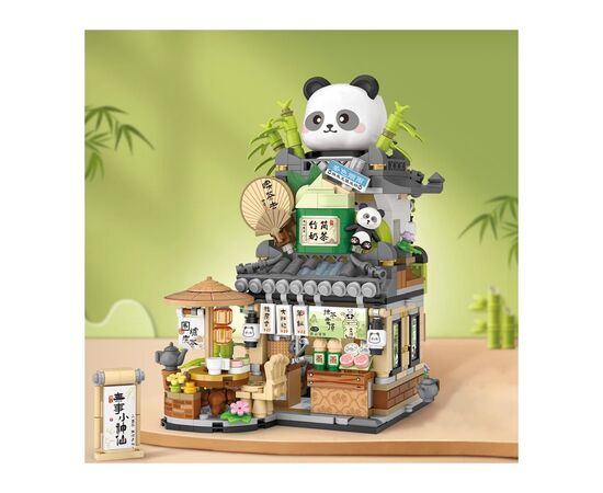 Конструктор LOZ mini Чайный магазин Панда (1383), изображение 2 Конструктор LOZ mini Чайный магазин Панда (1383), изображение 2