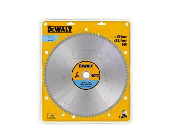 Диск пильный DeWALT METAL CUTTING , 355 х 25.4 мм, 90 z, MTCG+R, 10 град, (DT1922), изображение 2 Диск пильный DeWALT METAL CUTTING , 355 х 25.4 мм, 90 z, MTCG+R, 10 град, (DT1922), изображение 2