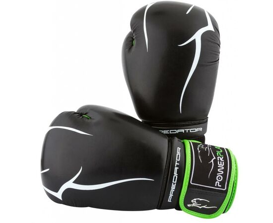Боксерские перчатки PowerPlay 3018 10oz Black/Green (PP_3018_10oz_Black/Green), изображение 7 Боксерские перчатки PowerPlay 3018 10oz Black/Green (PP_3018_10oz_Black/Green), изображение 7