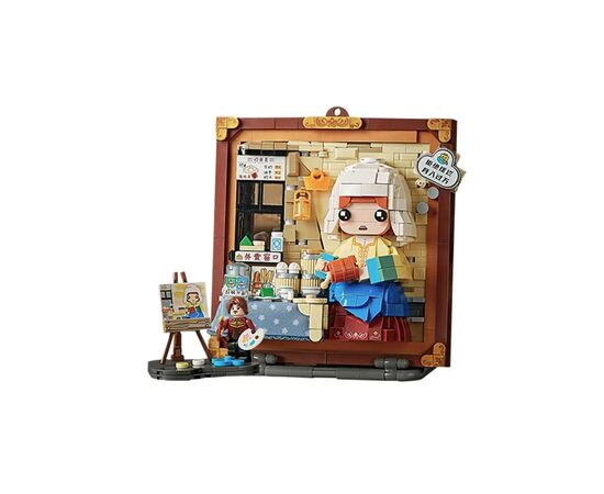 Конструктор LOZ mini Объемная картина Служанка с кувшином молока (1289)