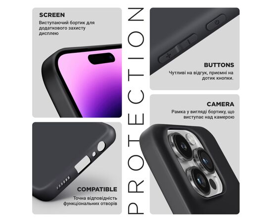 Чохол до мобільного телефона Armorstandart Matte Slim Fit Xiaomi 12 Lite 5G Camera cover Black (ARM62903), зображення 4