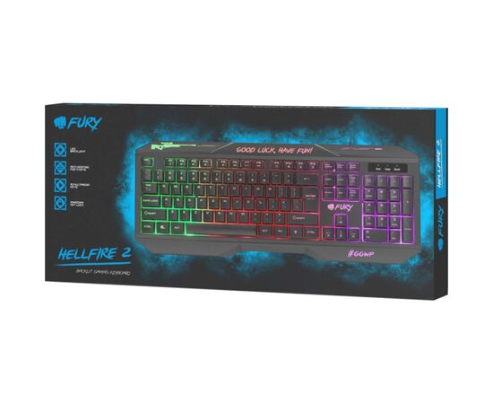 Клавиатура Fury Hellfire 2 LED Backlight USB Black (NFU-1586), изображение 7 Клавиатура Fury Hellfire 2 LED Backlight USB Black (NFU-1586), изображение 7