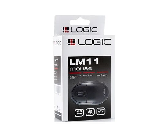 Мишка Logic concept LM-11 USB Black (M-LC-LM11), зображення 6 Мишка Logic concept LM-11 USB Black (M-LC-LM11), зображення 6