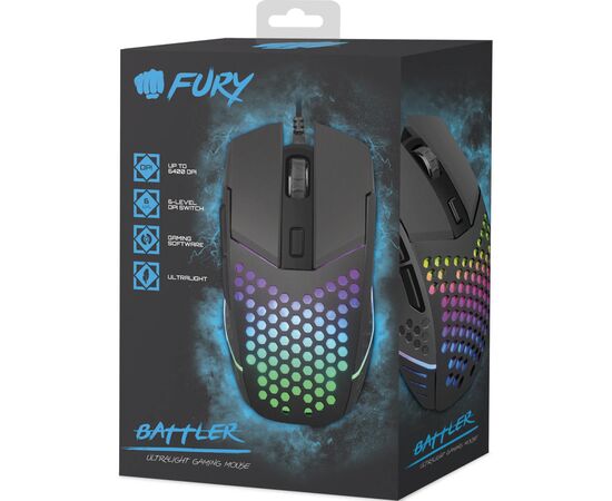 Мышка Fury Battler USB Black (NFU-1654), изображение 7 Мышка Fury Battler USB Black (NFU-1654), изображение 7