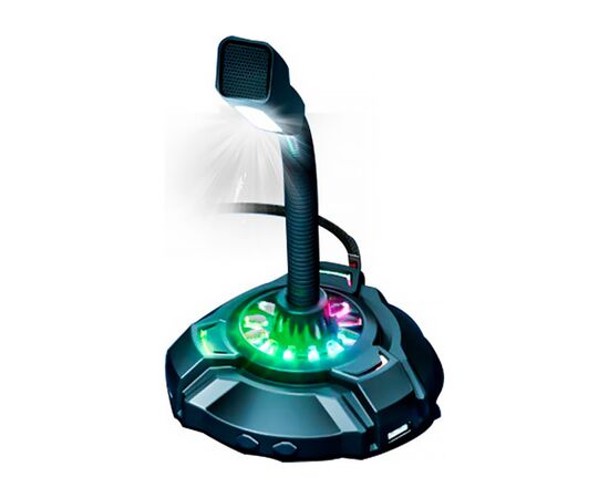 Мікрофон HP DHP-1100C RGB backlit 3.5мм+USB Black (DHP-1100C), зображення 2 Мікрофон HP DHP-1100C RGB backlit 3.5мм+USB Black (DHP-1100C), зображення 2
