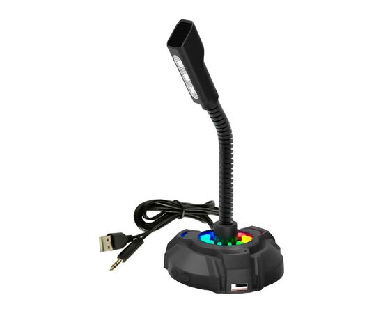 Мікрофон HP DHP-1100C RGB backlit 3.5мм+USB Black (DHP-1100C), зображення 3 Мікрофон HP DHP-1100C RGB backlit 3.5мм+USB Black (DHP-1100C), зображення 3