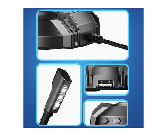 Мікрофон HP DHP-1100C RGB backlit 3.5мм+USB Black (DHP-1100C), зображення 4 Мікрофон HP DHP-1100C RGB backlit 3.5мм+USB Black (DHP-1100C), зображення 4