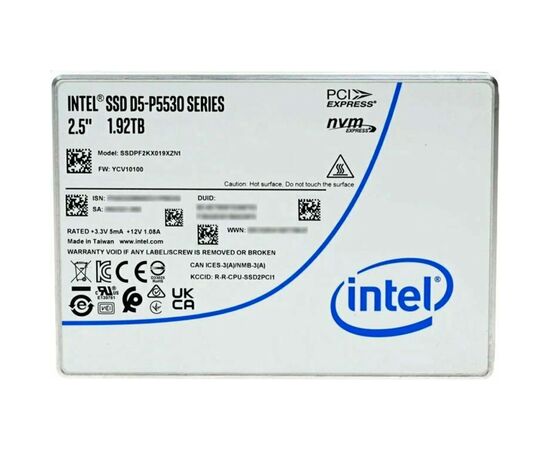 Накопичувач SSD U.2 2.5" 1.92TB D5-P5530 15mm INTEL (SSDPF2KX019XZN1)