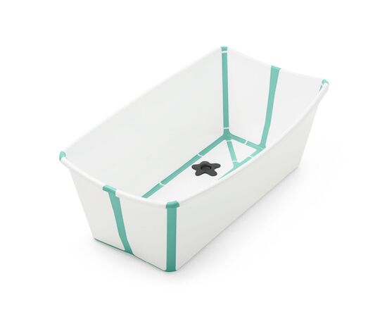 Ванночка Stokke Flexi Bath Складная Бело-бирюзовая (531905)