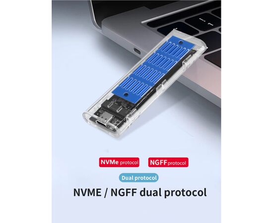 Карман внешний Dynamode M.2 SSD NVMe/SATA combo ч-з USB3.2 GEN2 Type-C (DM-CAD-SSD09), изображение 10 Карман внешний Dynamode M.2 SSD NVMe/SATA combo ч-з USB3.2 GEN2 Type-C (DM-CAD-SSD09), изображение 10
