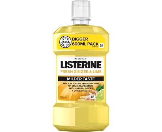 Ополаскиватель для полости рта Listerine Свежесть имбиря и лайма 600 мл (3574661562087)