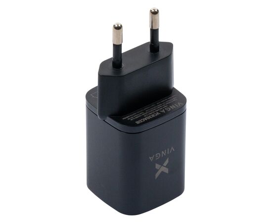 Зарядное устройство Vinga USB-C PD30W + USB-A QC30W Display 33W Max (VCR30ACDB), изображение 4 Зарядное устройство Vinga USB-C PD30W + USB-A QC30W Display 33W Max (VCR30ACDB), изображение 4