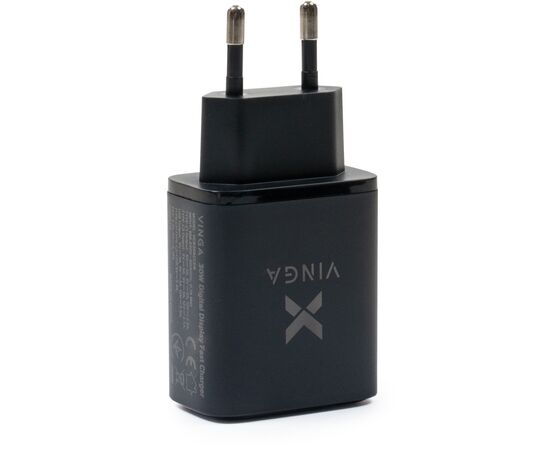 Зарядное устройство Vinga 2xUSB-C PD30W + USB-A QC30W Display 30W Max (VCR30ACCDB), изображение 4 Зарядное устройство Vinga 2xUSB-C PD30W + USB-A QC30W Display 30W Max (VCR30ACCDB), изображение 4