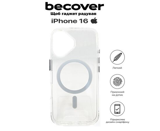 Чехол для мобильного телефона BeCover Space Case (MagSafe) для Apple iPhone 16 Transparancy (712102), изображение 5