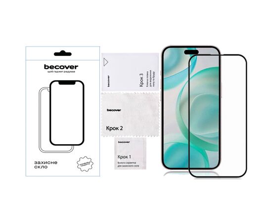 Стекло защитное BeCover Apple iPhone 16 Pro Black (712124), изображение 4
