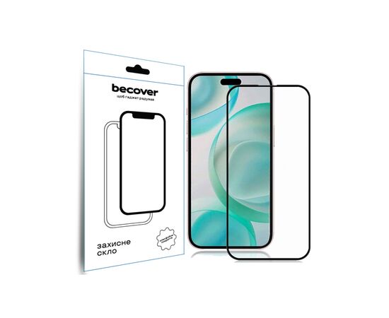 Стекло защитное BeCover Apple iPhone 16 Pro Black (712124)