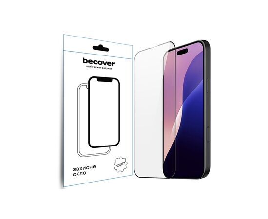 Стекло защитное BeCover Apple iPhone 16 Pro Max Black (712125)