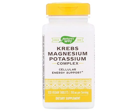 Минералы Nature's Way Цикл Кребса, Магний и Калий Хелат, Krebs Magnesium Potassium, 120 таб (EMT-07766)