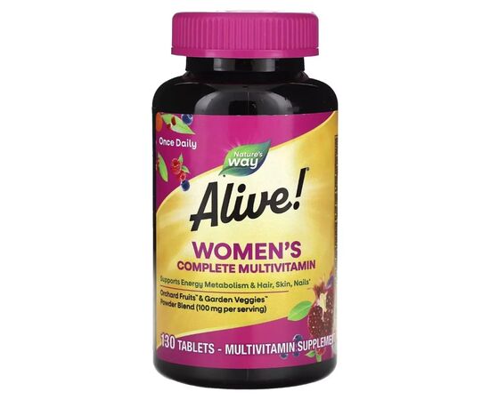 Мультивітамін Nature's Way Комплекс мультивітамінів для жінок, Alive! Women's Complete Multivi (NWY-13710)