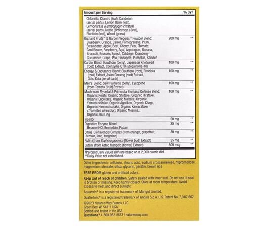 Мультивитамин Nature's Way Мультивитамины для мужчин, Alive! Max3 Potency, Men''s Multivitamin, 90 та (NWY-15542), изображение 4 Мультивитамин Nature's Way Мультивитамины для мужчин, Alive! Max3 Potency, Men''s Multivitamin, 90 та (NWY-15542), изображение 4