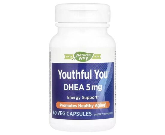 Витаминно-минеральный комплекс Nature's Way Дегидроэпиандростерон, 5 мг, DHEA, Youthful You, 60 вегетарианск (EMT-05006)