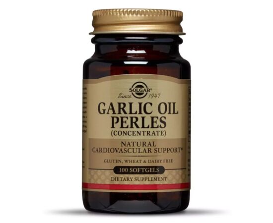 Вітамінно-мінеральний комплекс Solgar Часникова олія Перлес, Garlic Oil Perles, з ослабленим запахом (SOL01220)