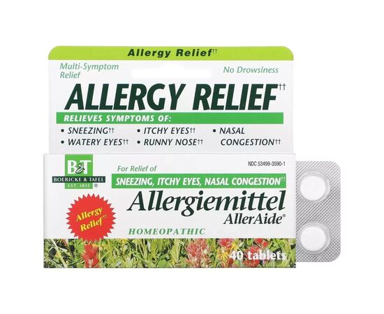 Витаминно-минеральный комплекс Boericke & Tafel Средство от аллергии, Allergy Relief, Allergiemittel AllerAide, 40 таблето (BAT-12590)