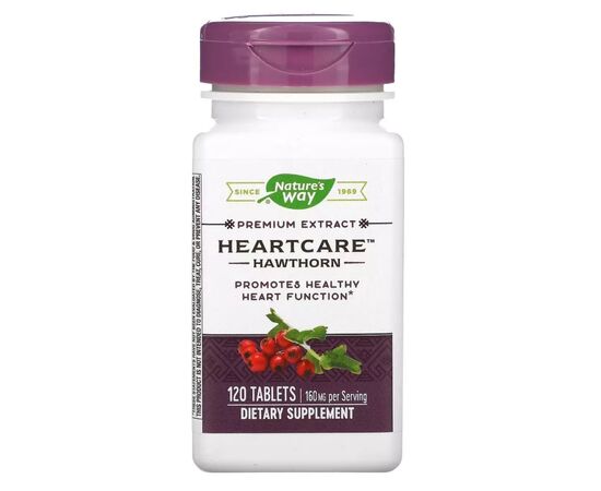 Трави Nature's Way Глід, 80 мг, HeartCare, Hawthorn, 120 таблеток (NWY-06690)