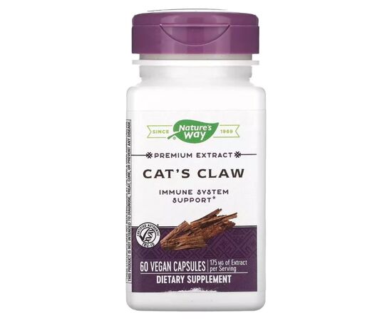 Травы Nature's Way Кошачий коготь, премиум экстракт, 175 мг, Premium Extract, Cat''s Claw, (NWY-60700)