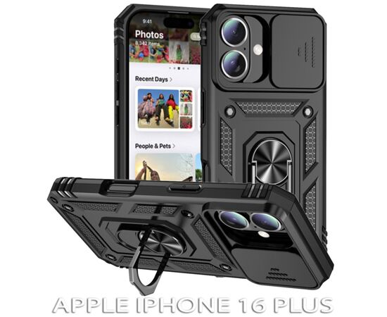 Чохол до мобільного телефона BeCover Military Apple iPhone 16 Plus Black (712154)