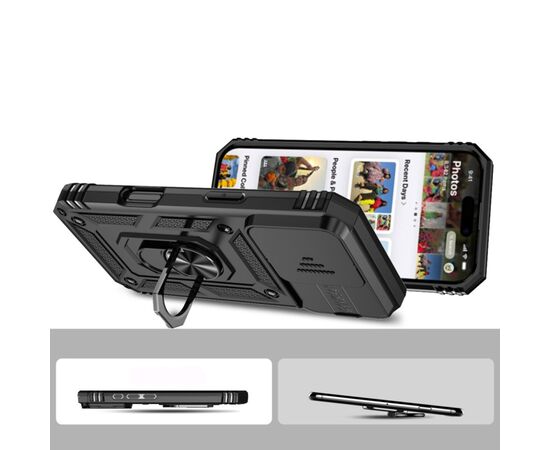 Чохол до мобільного телефона BeCover Military Apple iPhone 16 Pro Black (712155), зображення 3