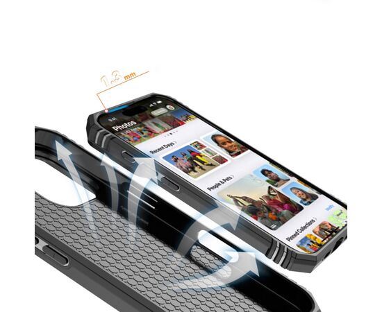 Чохол до мобільного телефона BeCover Military Apple iPhone 16 Pro Black (712155), зображення 4