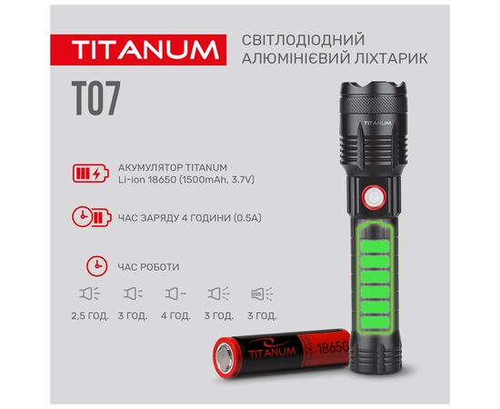 Фонарь TITANUM 700Lm 6500K (TLF-T07), изображение 5 Фонарь TITANUM 700Lm 6500K (TLF-T07), изображение 5