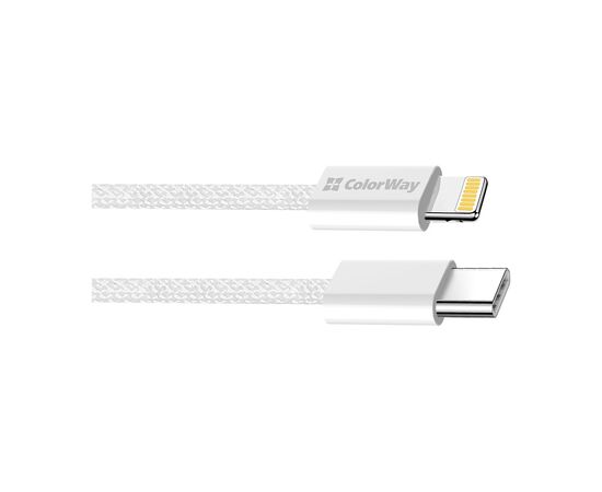 Дата кабель USB-C to Lightning 1.0m 27W grey ColorWay (CW-CBPDCL061-GR), изображение 3 Дата кабель USB-C to Lightning 1.0m 27W grey ColorWay (CW-CBPDCL061-GR), изображение 3