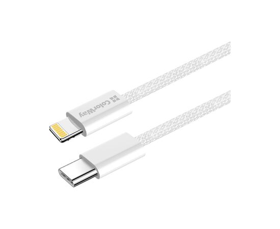 Дата кабель USB-C to Lightning 1.0m 27W grey ColorWay (CW-CBPDCL061-GR), изображение 4 Дата кабель USB-C to Lightning 1.0m 27W grey ColorWay (CW-CBPDCL061-GR), изображение 4