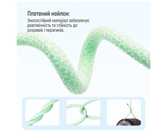 Дата кабель USB-C to USB-C 1.0m 60W 3.0А green ColorWay (CW-CBPDCC061-G), изображение 10 Дата кабель USB-C to USB-C 1.0m 60W 3.0А green ColorWay (CW-CBPDCC061-G), изображение 10