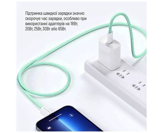 Дата кабель USB-C to USB-C 1.0m 60W 3.0А green ColorWay (CW-CBPDCC061-G), изображение 11 Дата кабель USB-C to USB-C 1.0m 60W 3.0А green ColorWay (CW-CBPDCC061-G), изображение 11