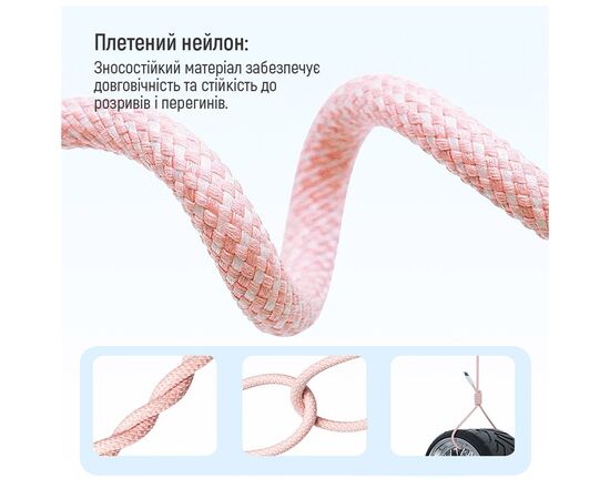 Дата кабель USB-C to USB-C 1.0m 60W 3.0А pink ColorWay (CW-CBPDCC061-P), изображение 8 Дата кабель USB-C to USB-C 1.0m 60W 3.0А pink ColorWay (CW-CBPDCC061-P), изображение 8