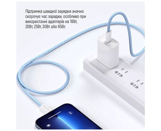 Дата кабель USB-C to USB-C 1.0m 60W 3.0А blue ColorWay (CW-CBPDCC061-BL), изображение 9 Дата кабель USB-C to USB-C 1.0m 60W 3.0А blue ColorWay (CW-CBPDCC061-BL), изображение 9