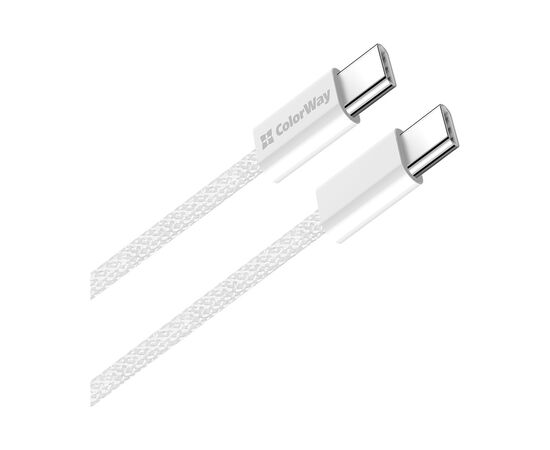 Дата кабель USB-C to USB-C 1.0m 60W 3.0А grey ColorWay (CW-CBPDCC061-GR), изображение 2 Дата кабель USB-C to USB-C 1.0m 60W 3.0А grey ColorWay (CW-CBPDCC061-GR), изображение 2