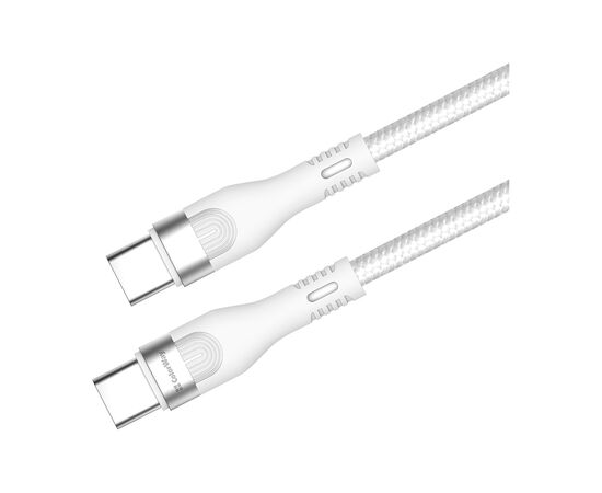 Дата кабель USB-C to USB-C 1.0m (PD Fast Charging 240W) 5А white ColorWay (CW-CBPDCC065-WT), изображение 3 Дата кабель USB-C to USB-C 1.0m (PD Fast Charging 240W) 5А white ColorWay (CW-CBPDCC065-WT), изображение 3